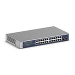 NETGEAR 24-Port Gigabit Ethernet Smart Switch (GS724T) - Managed, Optional 1 Year Insight Cloud Management, with 2 x 1G SFP, Desktop or Rackmount, and Limited Lifetime Protection