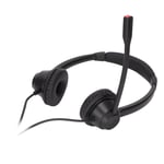 Telephone Headset Noise Reduction Dual 3.5mm Plug Binaural Business Headphone W