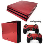 Kit De Autocollants Skin Decal Pour Ps4 Pro Galvanoplastie Console De Jeu Pro Galvanoplastie Or, Galvanoplastie T1 Rouge