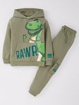 Disney Toy Story Rex 2 Piece Spike Detail Hoodie And Jogger Set, Green, Size 2-3 Years