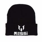 Ny fotboll Messi-fans Mössa kvinnor Män Skullies Svart Grå Dam Mössa Vitare Mössor Beanies Varm stickad mössa Cap Gorros black