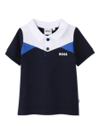 HUGO BOSS Baby Short Sleeve Polo Shirt, Navy