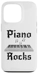 Coque pour iPhone 13 Pro Piano Rocks, pianiste musicien rock Goth