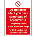 Seco Health & Safety Poster Do not enter site Self-Adhesive Vinyl Red, White 20 x 30 cm