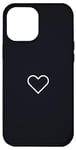 Coque pour iPhone 14 Pro Max Coeur classique - Noir minuit tendance