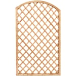 Panneau grillage' cintre' en bois de pin impre'gne' 120x180 cm pour terrasse de jardin exte'rieur