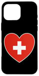 Coque pour iPhone 16 Pro Max I Heart Switzerland – Fun Swiss Flag Heart