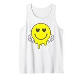 Melting Yellow Smile Funny Smiling Melted Dripping Face Cute Tank Top