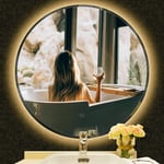 Sifree - Miroir lumineux pour salle de bain à led avec éclairage tactile anti-buée blanc chaud round ø 70 cm