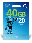 O2 Sim Card - New and Sealed O2 Pay As You Go 02 O2 PAYG Classic Data & Calls