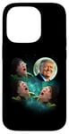 iPhone 14 Pro 3 Liberals Howling at The Moon - 3 Wolfs Funny Parody Case