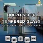 2-Pack OnePlus 11 5G- Härdat glas 9H - Super kvalitet 3D Skärmskydd