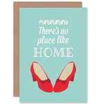 Wee Blue Coo Greeting Gift Quote Typograph Text No Place Like Home Dorothy Sealed Greeting Card Plus Envelope Blank inside Cadeau Citation Accueil