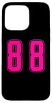 iPhone 15 Pro Max Pink Number 88 Team Junior Sports Pink Numbered Uniform Case