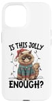 Coque pour iPhone 15 Is This Jolly Enough Grumpy Santa Cat Pun Pun Noël