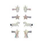 Mimi & Lula 8 Hair Clips - Mini Unicorn Little Prince Mini Enhörning Hårspänne - Little Prince Multicolor |  | 0