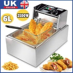 2.2KW 6L Commercial Single Tank Machine Electric Stainless Steel Deep Fat Fryer