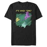 Pixar Raya The Last Dragon Fearless Ongi Trio Organic Short Sleeve T-Shirt, Black, XL