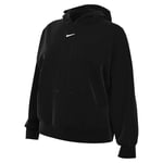 Nike Hooded Long Sleeve Top W NSW Phnx FLC OOS Po Hoodie, Black/Sail, DQ5858-010, XS-T