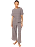 Petit Bateau Pyjama Femme, Bleu Smoking / Blanc Marshmallow, XXS