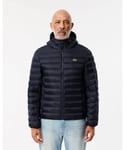 Lacoste Mens Hooded Puffer Jacket BH2909 - Navy - Size Large