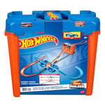 Hot Wheels Track Builder boîte de Construction Deluxe, 6 mètres de Piste, 2 Petites Voitures de Course incluses, Jouet pour Enfant, GGP93