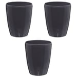 Lot De 3 Pots Pour Orchidées Avec Réserve D'eau - Orchidea Anthracite 2 Litres