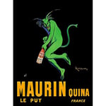 Wee Blue Coo Advert Drink Alcohol Maurin Quina Green Devil France Art Print Poster Wall Decor 12X16 Inch