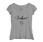 T-Shirt Femme Col Echancré J'adore 85 Vendee Departement France Region