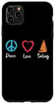 Coque pour iPhone 11 Pro Max Peace Love Sailing Captain Boat Sport