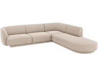 Oikeanpuoleinen sohva Micadoni Miley, 252 x 220 x 74 cm, beige