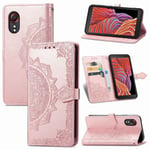 Case for Samsung Galaxy Xcover 5 / 5s Protection Phone Flip Cover Bag Pink