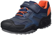 Geox Garçon J New Savage Boy B A Chaussures, Navy/Orange, 26 EU