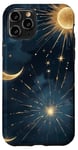 iPhone 11 Pro Sun Moon Stars Dark Night Sky Celestial Cosmic Wonders Case