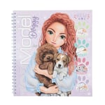 Depesche 13218 TOPModel Create Your Doggy-Livre de coloriage avec 40 Pages pour créer des Motifs de Chiens, y Compris 5 Feuilles d'autocollants, Multicolor, Taille Unique