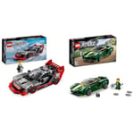 LEGO Speed Champions Voiture de Course Audi S1 e-Tron Quattro Véhicule Jouet & 76907 Speed Champions Lotus Evija Voiture de Course, Jouet Réduit avec Minifigure de Pilote