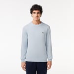 Lacoste Pull coton uni col rond Taille 6XL Bleu Clair