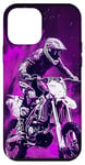 Coque pour iPhone 12 mini Violet Pop Art Imprimé Animal Drapeau US Dirt Bike Moto