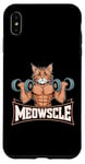 Coque pour iPhone XS Max Meowscle Gym Cat T-shirt d'entraînement amusant pour les amoureux des chats