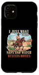 Coque pour iPhone 11 Faites la sieste et regardez un fan du film Western Movie Lover