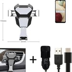 Car holder air vent mount for Samsung Galaxy A12 Nacho cell phone mount