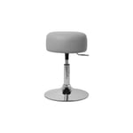 Tabouret de travail gris clair ronde synthétique hauteur réglable 52-65 cm