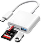 Lecteur de Cartes SD USB C Adaptateur OTG SD vers Type C pour Cartes SDHC SDXC UHS-I Compatible avec iPhone 15, MacBook Air MacBook Pro M1, iPad Pro Air 2020/202, iPad Mini 6, Galaxy S21/S22, Xiaomi