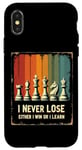 iPhone X/XS Chess Club I Never Lose Either I Win Or Learn Chess Coach Case