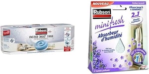 Rubson AERO 360° Recharges en tabs neutres pour absorbeur d'humidité (6 x 450 g) & Sensation Energy, 2 Recharges universelles de 300 gr pour absorbeur d'humidité, parfum fruits