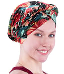 Coolwife Chemo Cancer Turbans Cap Twisted Braid Hair Cover Wrap Hair Loss Cover Hats Headwear (Palm Red)