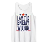 Funny I Am The Enemy Within 2024 Women's Cat Lady Tank Top