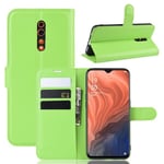 Oppo Reno Z      Pu Wallet Case    [Green]