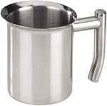 Xavax Pot à lait en inox (en acier inoxydable, 400 ml, cuiseur à lait à mousser, bord large pour verser en coulant, convient pour les cafetières ou pour la cuisson au four) Argent