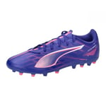 PUMA Mixte Ultra 5 Play MG Soccer Shoe, Lapis Lazuli White-Sunset Glow, 43 EU